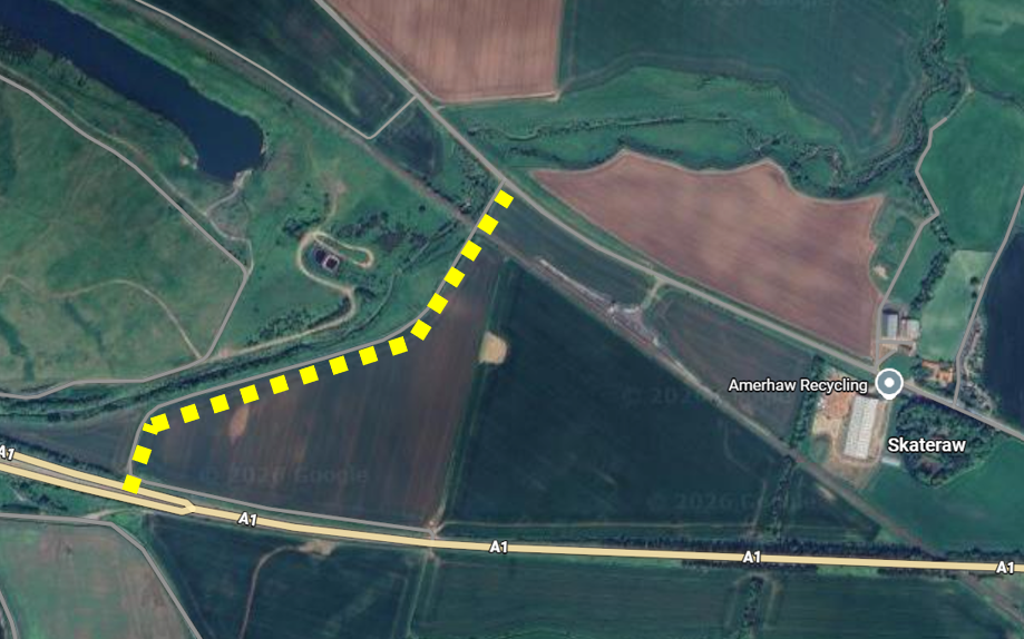 Notice of Public Right of Way closure – A1 north side near Skateraw