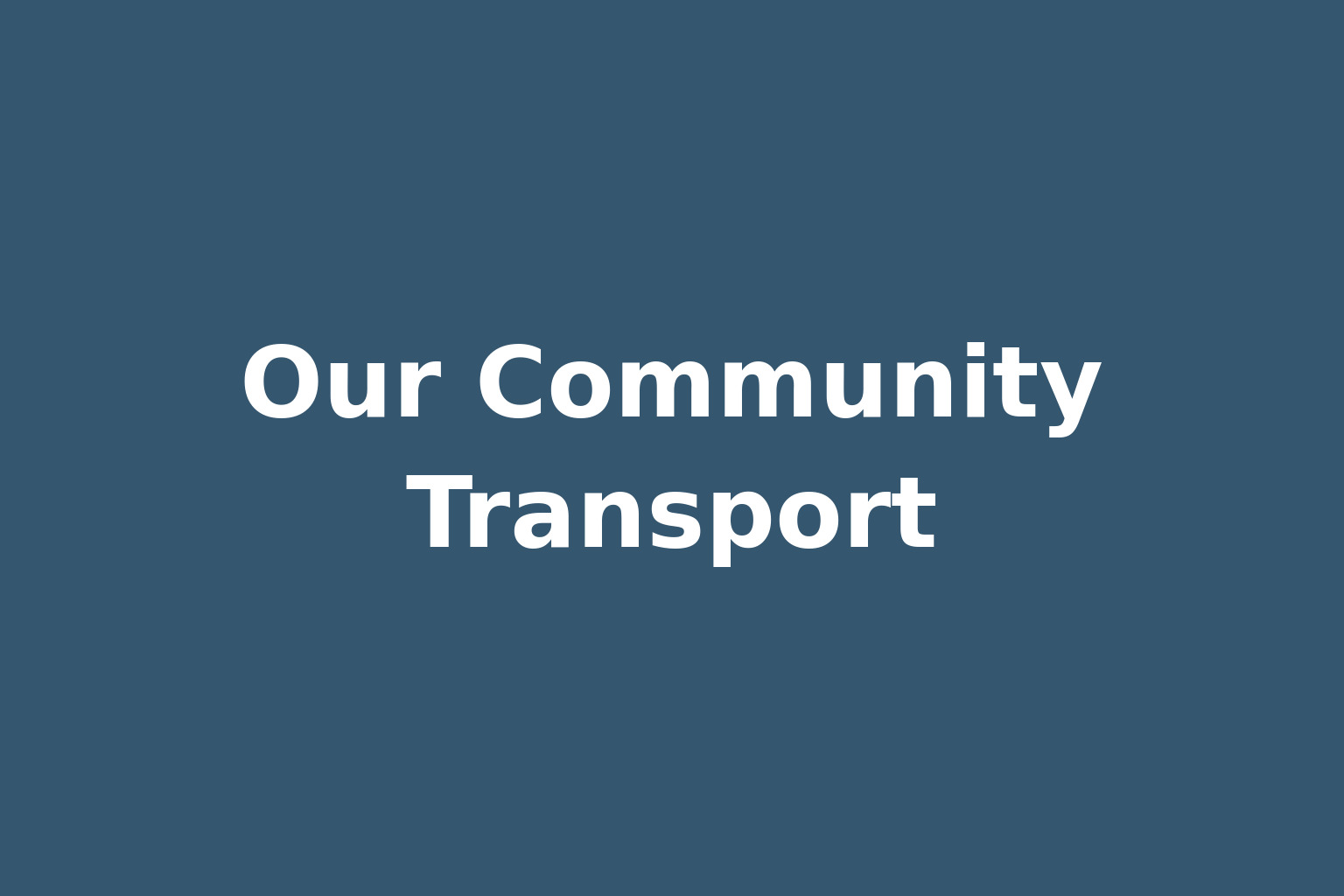 Community Transport: taking the next step